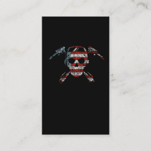 Welder American Flag Skull Metalworking USA Weld Business Card