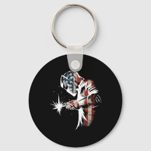 Welder American Flag Usa Patriotic Welder Gift Key Ring
