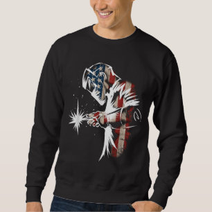 Welder American Flag USA Patriotic Welder Gift Sweatshirt