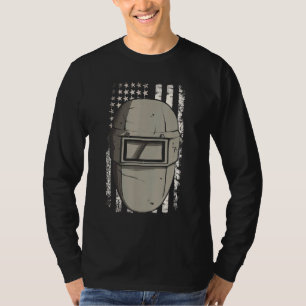 Welder American Flag Usa Patriotic Welder Mask T-Shirt
