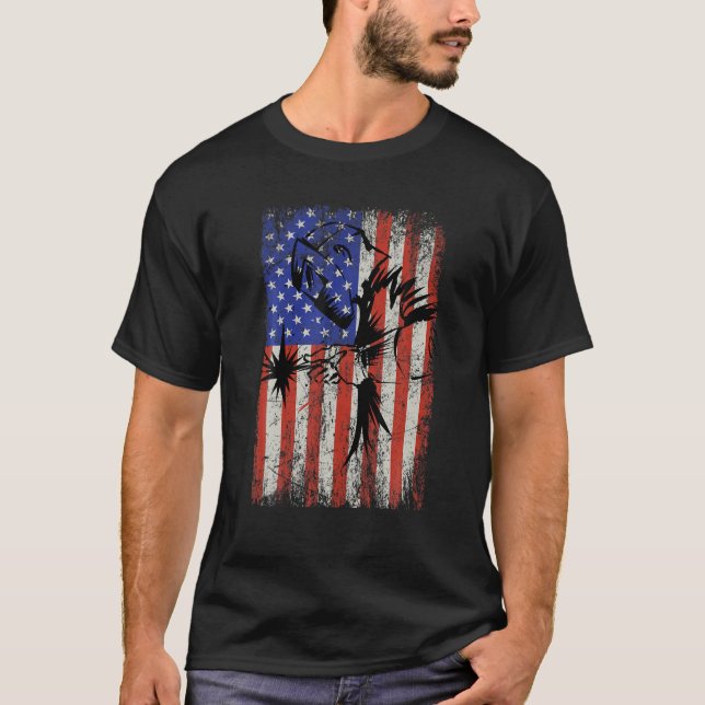 Welder American Flag USA Patriotic Welder Welding T-Shirt (Front)