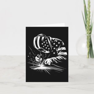 Welder American Flag Usa Patriotic Welding Welder  Card