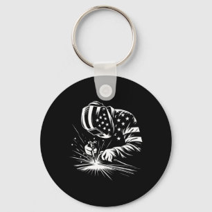 Welder American Flag Usa Patriotic Welding Welder Key Ring
