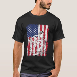 Welder American Patriotic Flag Welding 4th of July T-Shirt