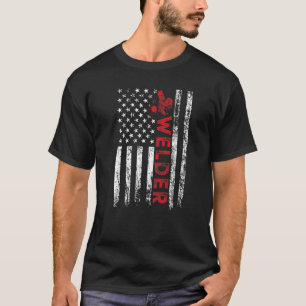 Welder American Us Flag Patriotic Welding Father's T-Shirt
