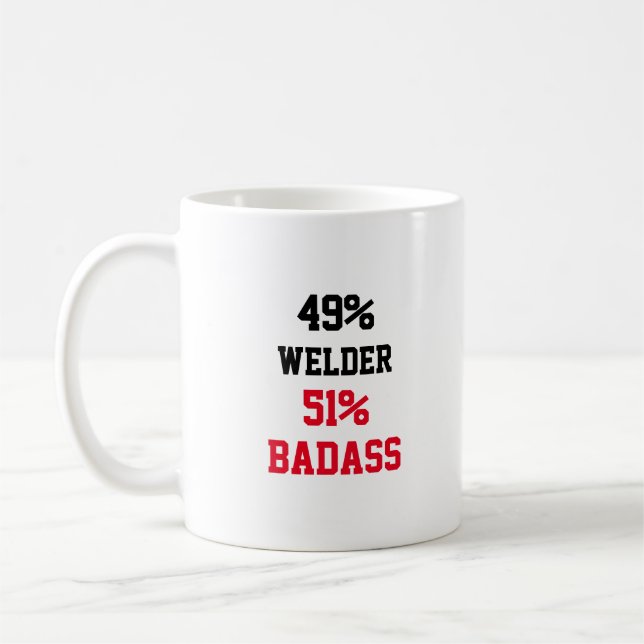 Welder Badass Coffee Mug (Left)