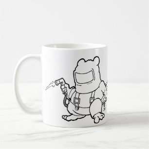 welder beaver coffee mug
