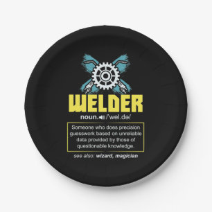 Welder Definition Paper Plate