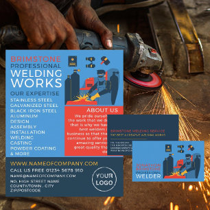 Welder Design, Metal Worker, Welder Advertising Flyer