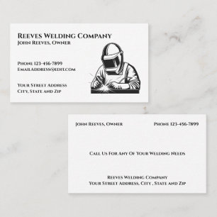 Welder Fabricator Contractor Service Business Card
