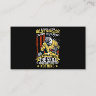 Welder Fabricators Metalworker Welding Machine MIG Business Card