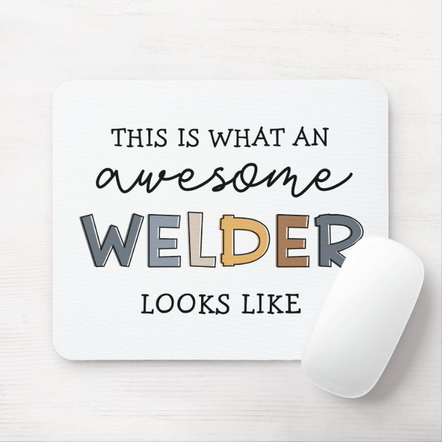 Welder Funny Awesome Welder Gifts Mouse Mat (With Mouse)