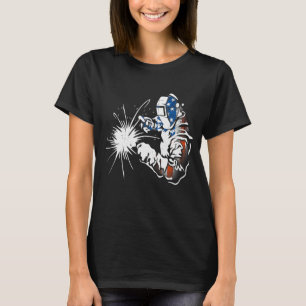 Welder Funny Retro Vintage Welding Helmet American T-Shirt