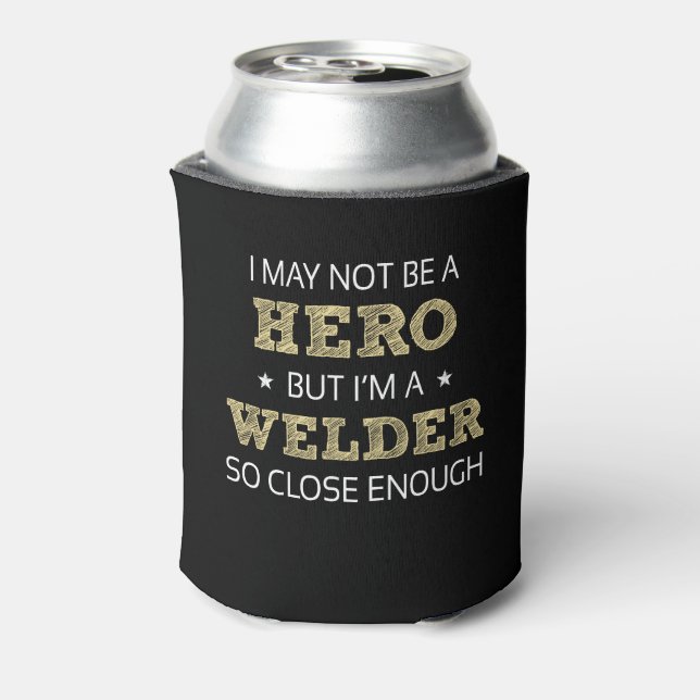 Welder Hero Humour Novelty Can Cooler (Can Back)