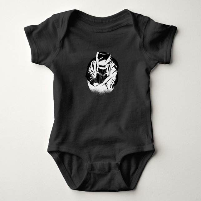 Welder Husband Baby Bodysuit (Front)