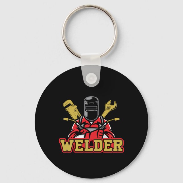 Welder Iron Metan Welding Profession Father Gift Key Ring (Front)