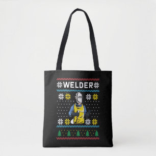 Welder Knit Ugly Christmas Sweater Gift Tote Bag