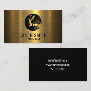 Welder Logo   Gold Metallic   Industrial Business Card