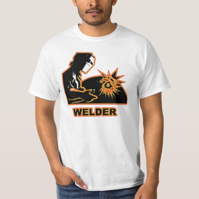 Welder making the sparks fly. T-Shirt (Front)