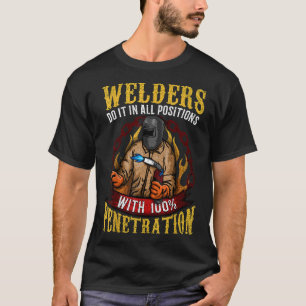 Welder Mask Metal Hood Glove Fire Spark Tig Gas We T-Shirt