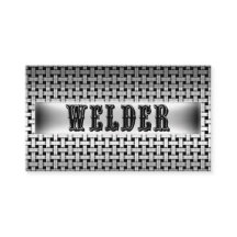 Welder Metal Look Business Card
