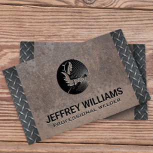 Welder Metal Rivets Plated Steel Business Card