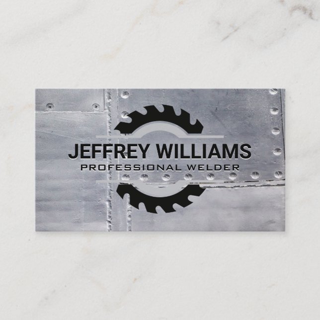 Welder | Metal Rivets | Saw Business Card (Front)
