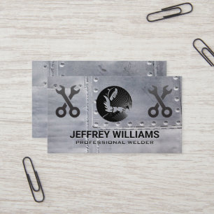 Welder Metal Rivets Wrenches Business Card