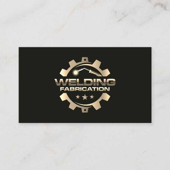 Welder Metal Welding Fabricator Contractor Business Card (Front)