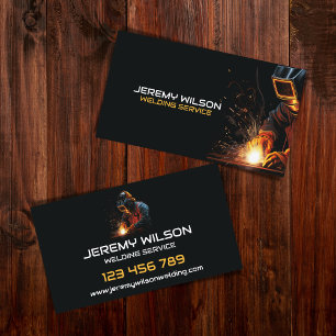 Welder Metal Welding Service Fabrication Steelwork Business Card