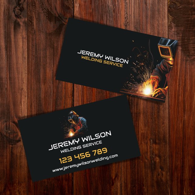 Welder Metal Welding Service Fabrication Steelwork Business Card (Creator Uploaded)