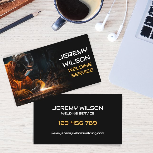 Welder Metal Welding Service Fabrication Steelwork Business Card (Creator Uploaded)