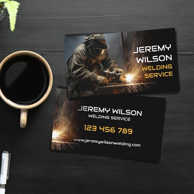 Welder Metal Welding Service Fabrication Steelwork Business Card (Creator Uploaded)