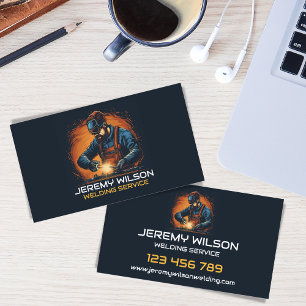 Welder Metal Welding Service Fabrication Steelwork Business Card
