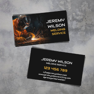 Welder Metal Welding Service Fabrication Steelwork Business Card