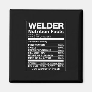 Welder Nutrition Facts Magnet