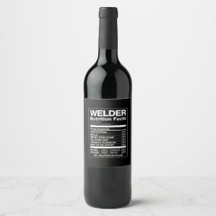 Welder Nutrition Facts Wine Label