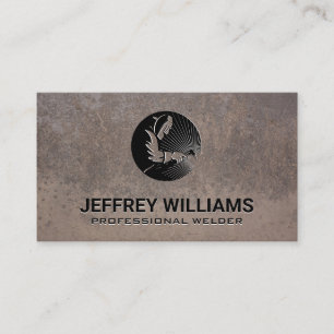 Welder Old Rusted Metal Business Card