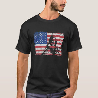 Welder Patriotic Usa American Flag Vintage Welding T-Shirt