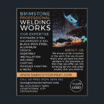 Welder Portrait, Metal Worker, Welder Advertising Flyer<br><div class="desc">Welder Portrait,  Metal Worker,  Welder Advertising Flyers By The Business Card Store.</div>
