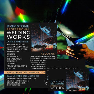 Welder Portrait, Metal Worker, Welder Business Card