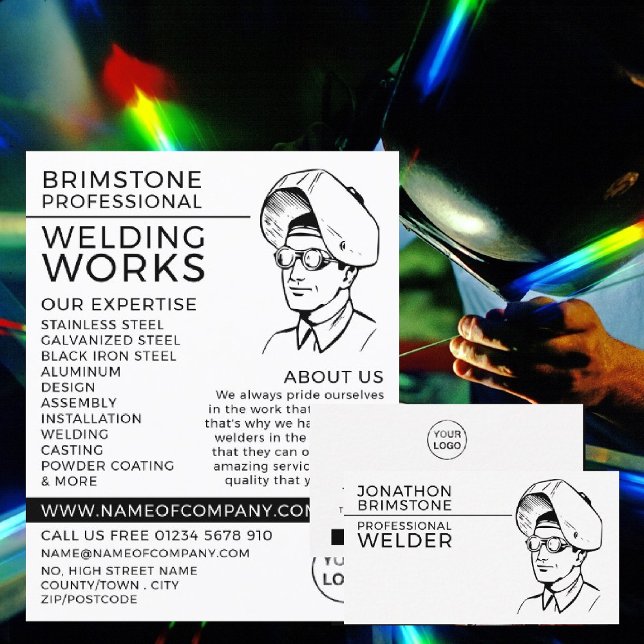 Welder Portrait Sketch, Metal Worker, Welder Flyer (Creator Uploaded)