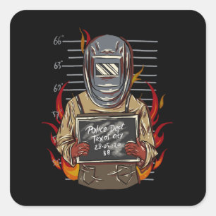 Welder Prisoner Square Sticker