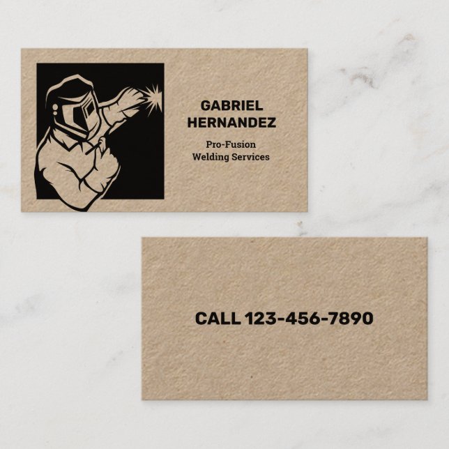 Welder Professional Business Card (Front/Back)