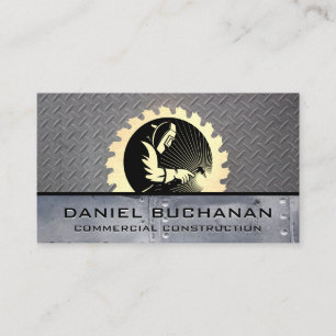 Welder Saw Metal Rivets Steel Fabrication Business Card