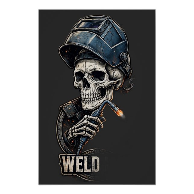 Welder Skull — Sparks Fly Poster (Front)
