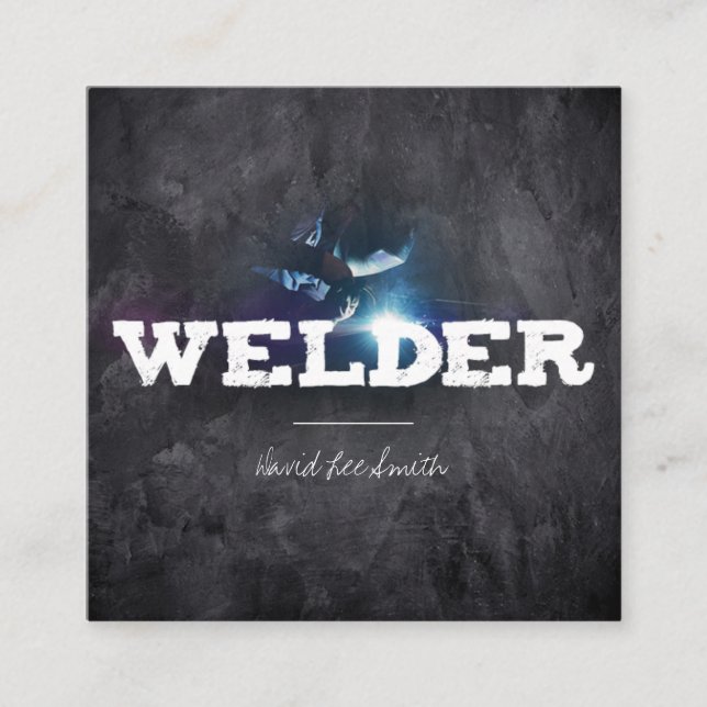 Welder Square Business Card (Front)
