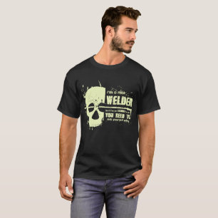 Welder T-Shirt Funny Gift Skull Graphic Tees
