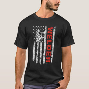 Welder - USA American Flag Welding Iron Worker Con T-Shirt
