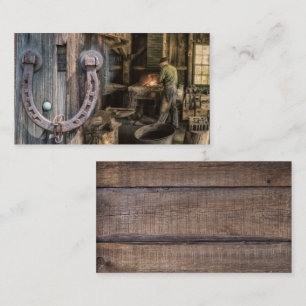 Welder Vintage Blacksmith Horseshoes Business Card